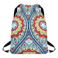 Pastel Ornament Mandala Print Drawstring Backpack