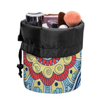 Pastel Ornament Mandala Print Drawstring Makeup Bag