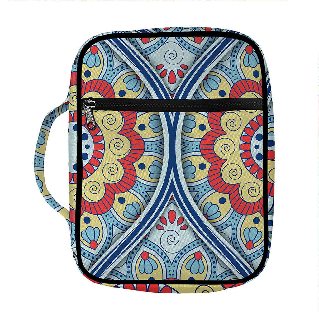 Pastel Ornament Mandala Print Front Pocket Bible Bag