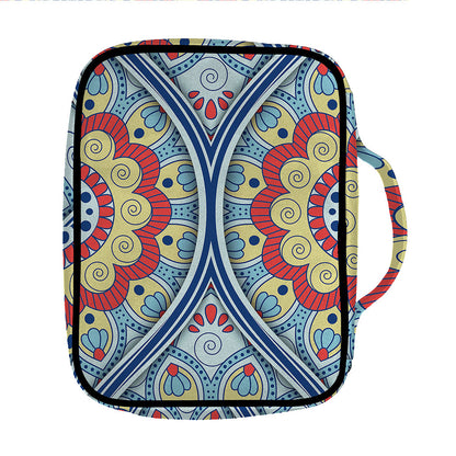 Pastel Ornament Mandala Print Front Pocket Bible Bag