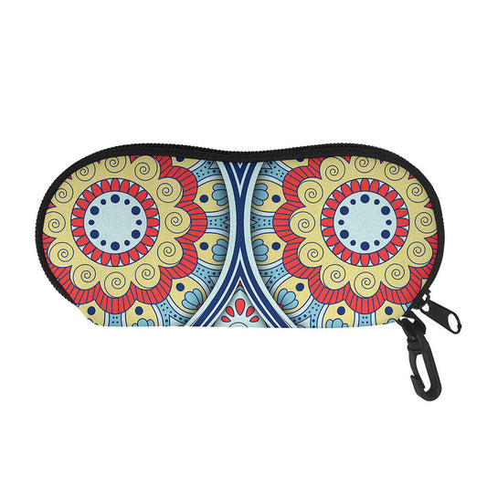 Pastel Ornament Mandala Print Glasses Case