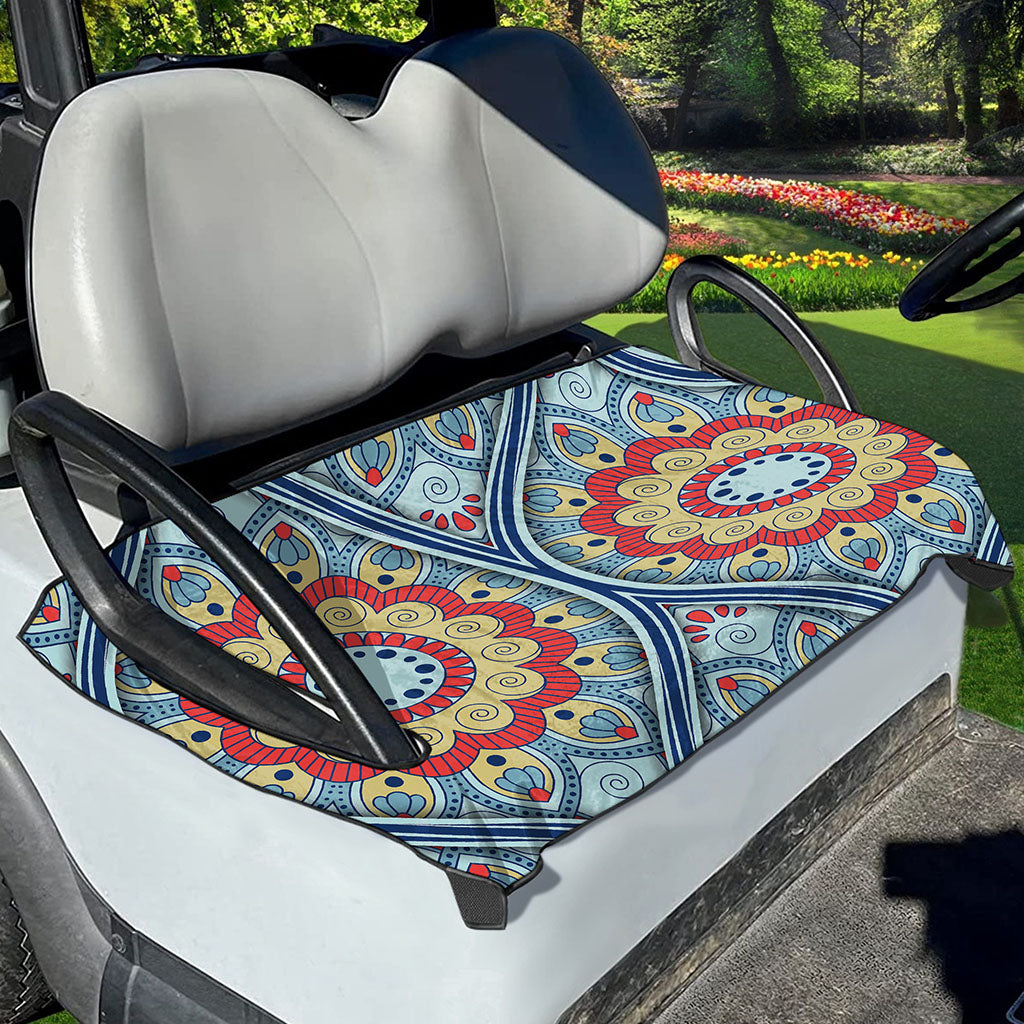 Pastel Ornament Mandala Print Golf Cart Seat Cover