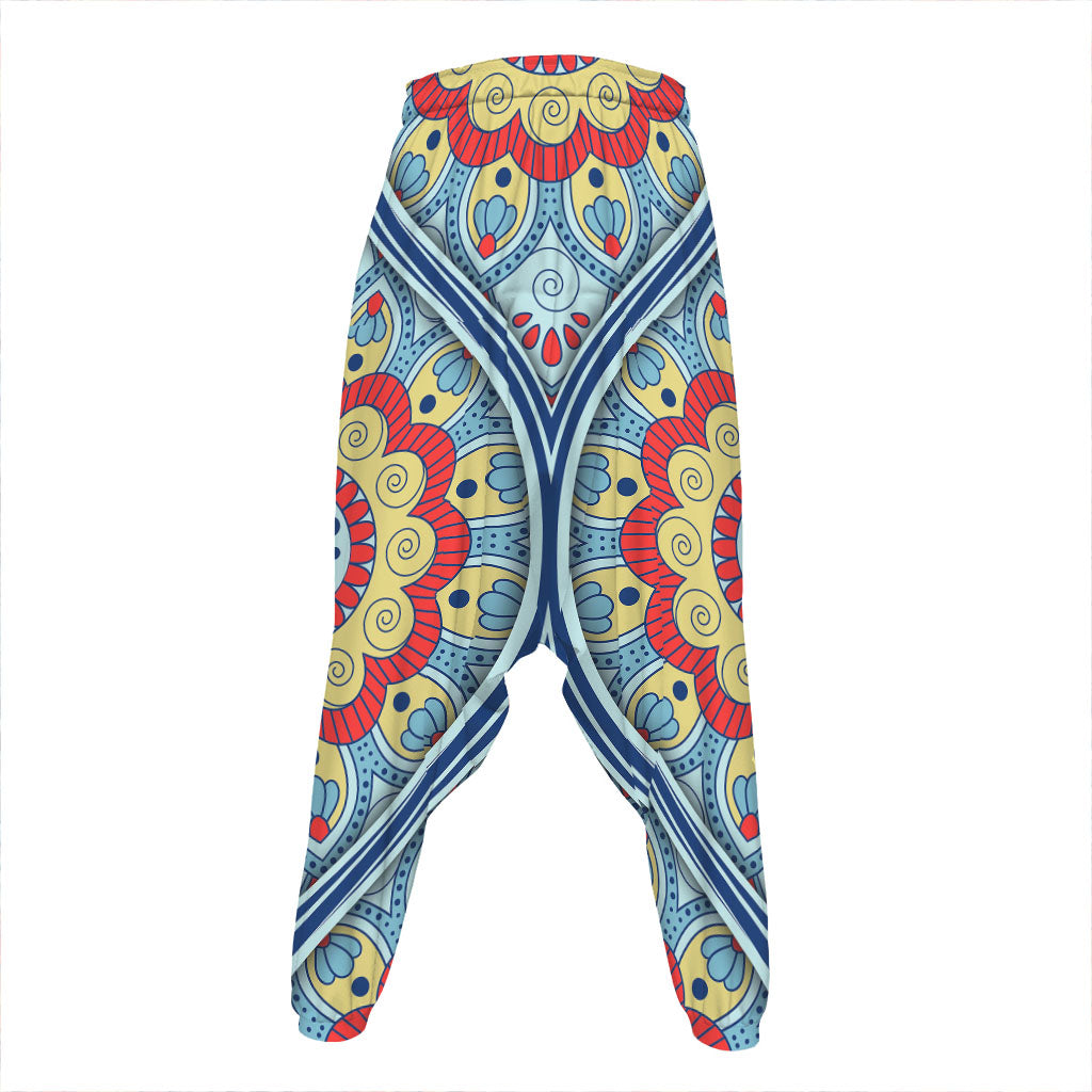Pastel Ornament Mandala Print Hammer Pants