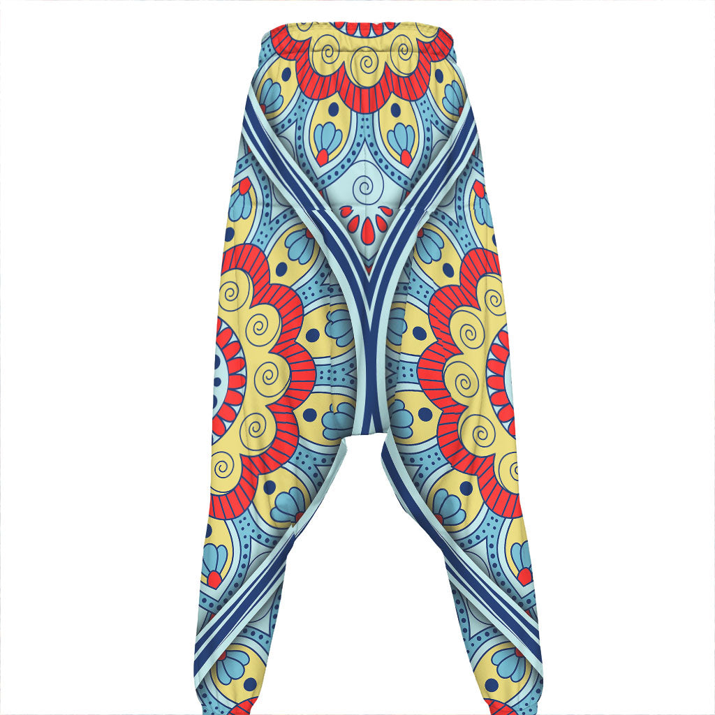 Pastel Ornament Mandala Print Hammer Pants