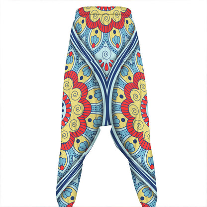Pastel Ornament Mandala Print Hammer Pants