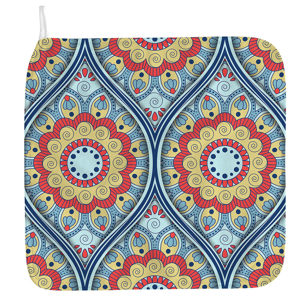 Pastel Ornament Mandala Print Hand Towel