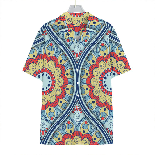 Pastel Ornament Mandala Print Hawaiian Shirt