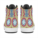 Pastel Ornament Mandala Print High Top Leather Sneakers