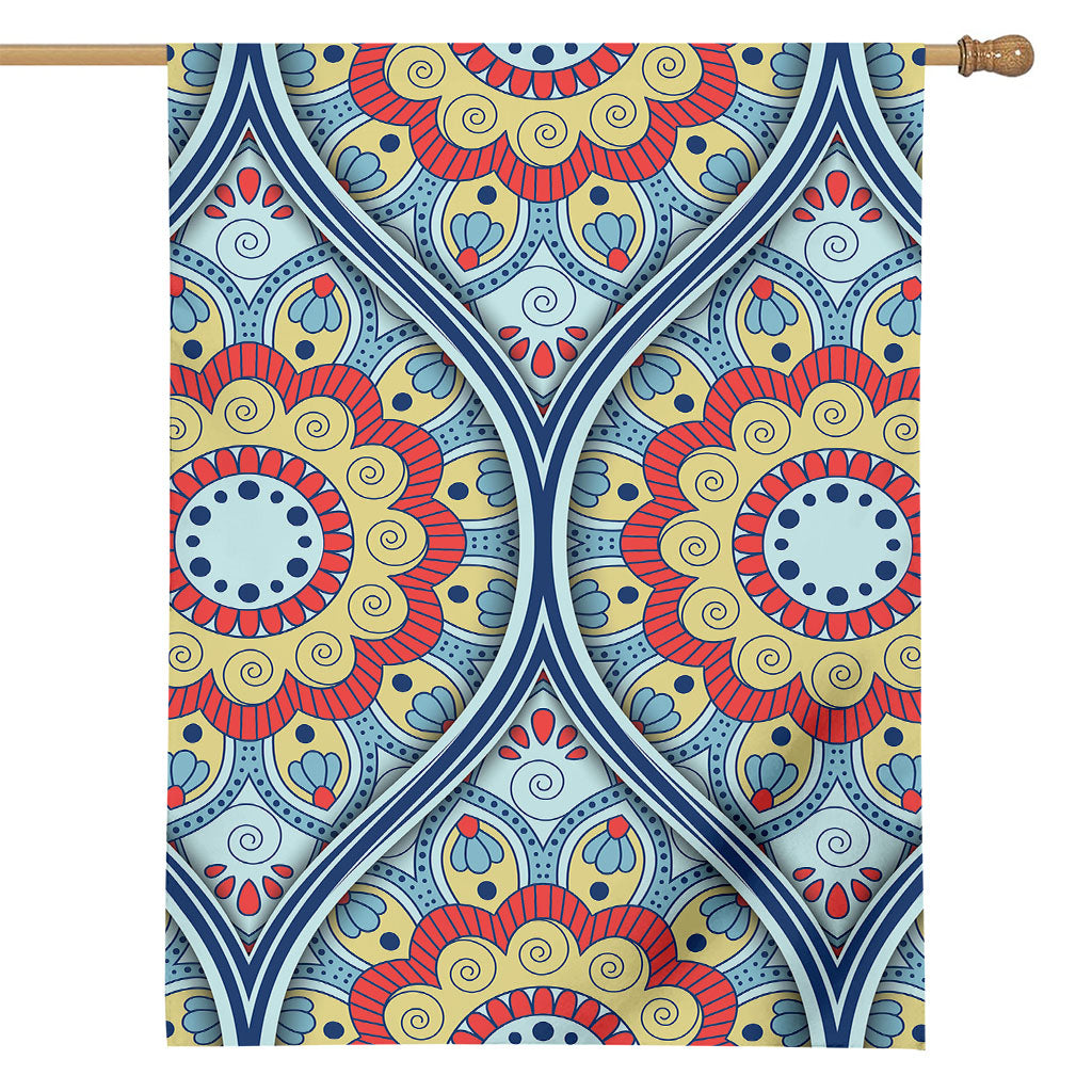 Pastel Ornament Mandala Print House Flag