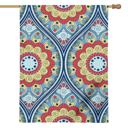 Pastel Ornament Mandala Print House Flag