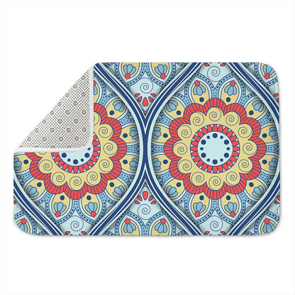 Pastel Ornament Mandala Print Indoor Door Mat