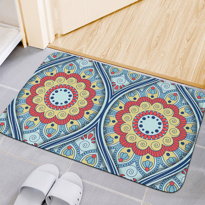 Pastel Ornament Mandala Print Indoor Door Mat