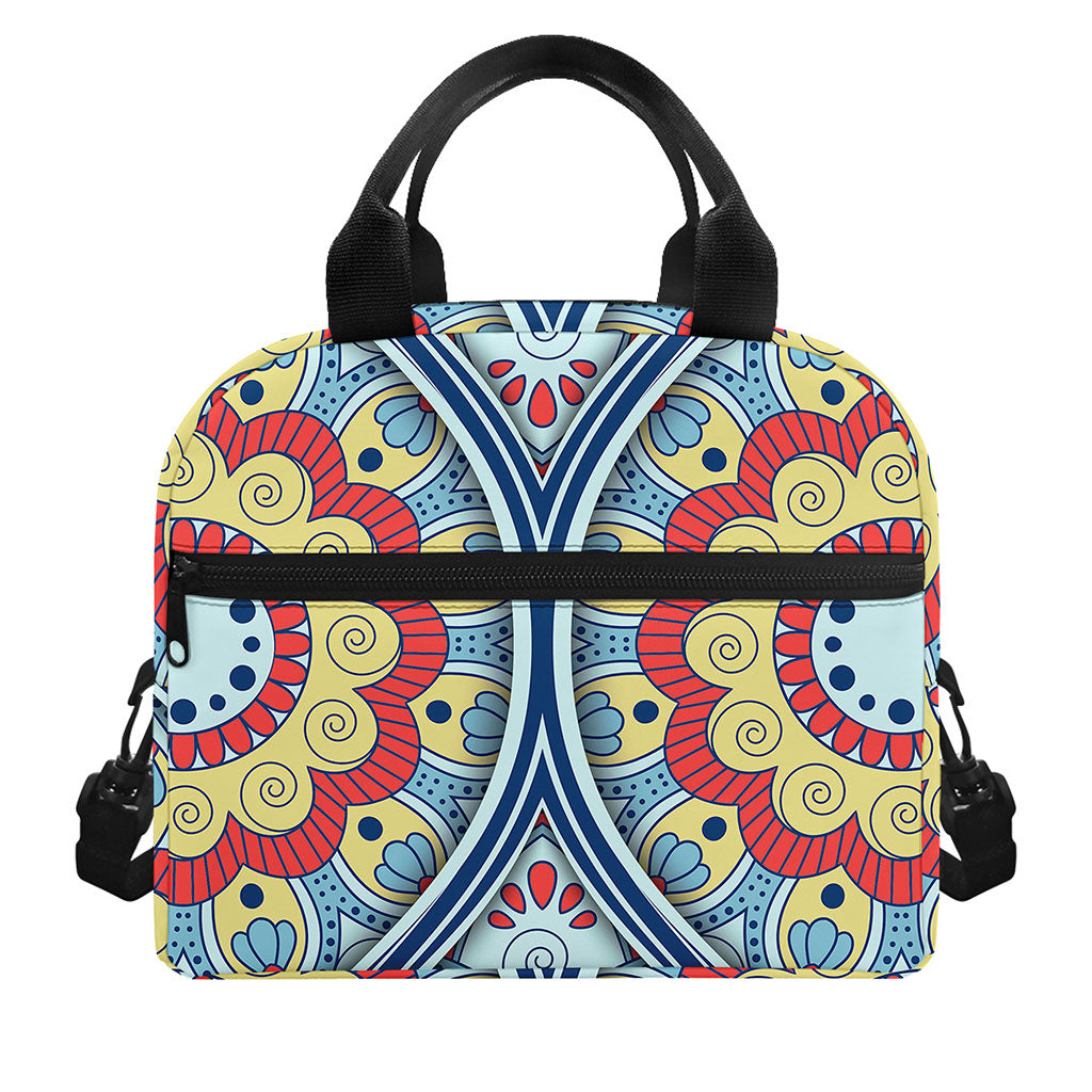 Pastel Ornament Mandala Print Insulated Lunch Bag