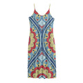 Pastel Ornament Mandala Print Jersey Midi Cami Dress