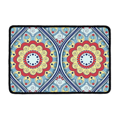 Pastel Ornament Mandala Print Kitchen Mat