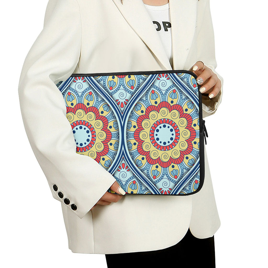 Pastel Ornament Mandala Print Laptop Sleeve