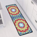 Pastel Ornament Mandala Print Long Kitchen Mat