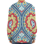 Pastel Ornament Mandala Print Long Sleeve Baseball Jersey