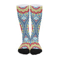 Pastel Ornament Mandala Print Long Socks