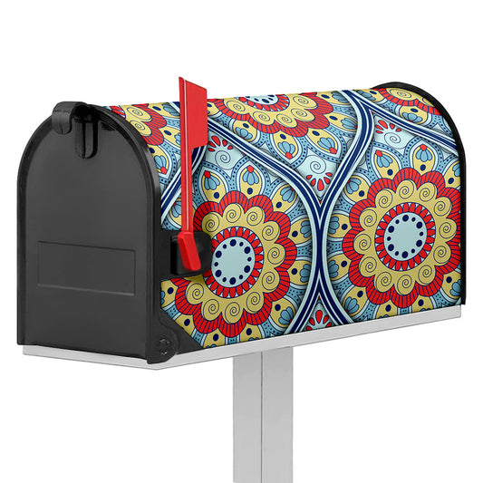 Pastel Ornament Mandala Print Mailbox Cover