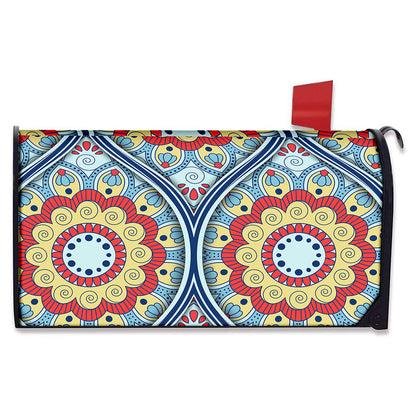Pastel Ornament Mandala Print Mailbox Cover