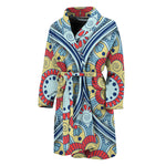 Pastel Ornament Mandala Print Men's Bathrobe