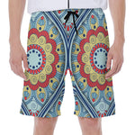 Pastel Ornament Mandala Print Men's Beach Shorts