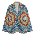 Pastel Ornament Mandala Print Men's Blazer