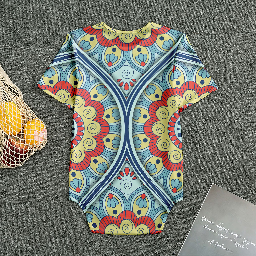 Pastel Ornament Mandala Print Men's Bodysuit