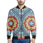 Pastel Ornament Mandala Print Men's Bomber Jacket