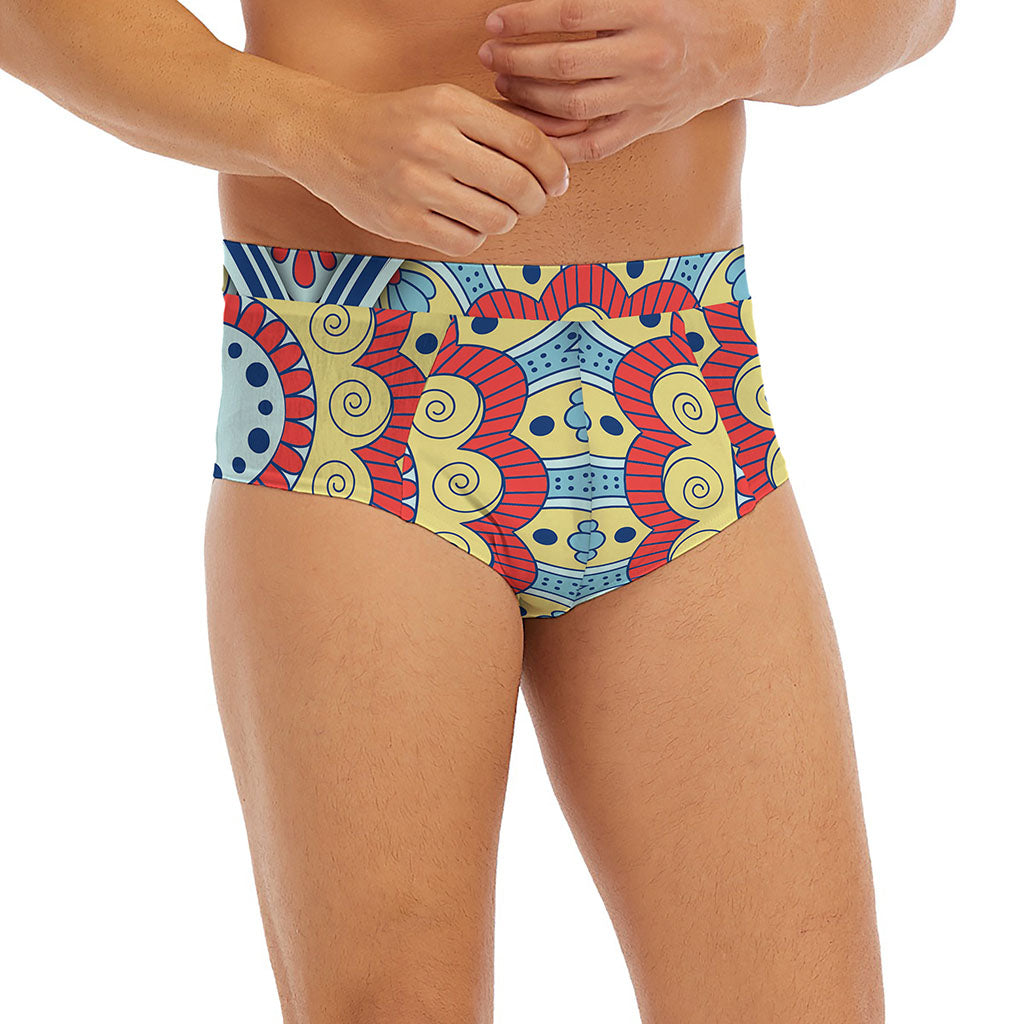 Pastel Ornament Mandala Print Men's Briefs