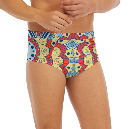 Pastel Ornament Mandala Print Men's Briefs