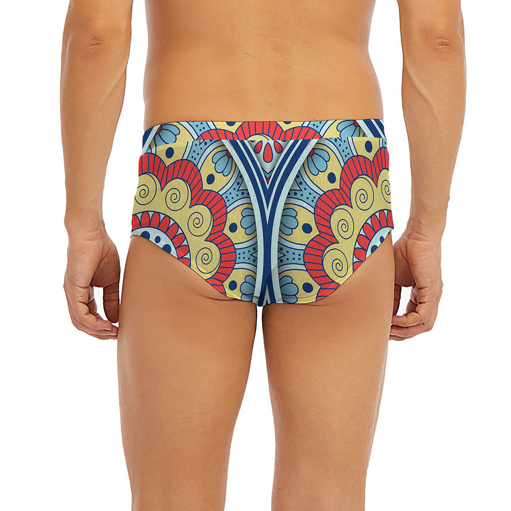 Pastel Ornament Mandala Print Men's Briefs