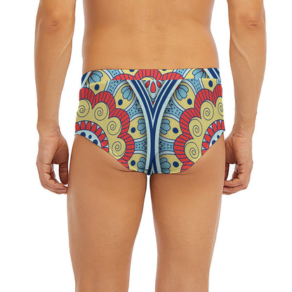 Pastel Ornament Mandala Print Men's Briefs