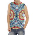 Pastel Ornament Mandala Print Men's Fitness Tank Top