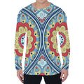 Pastel Ornament Mandala Print Men's Long Sleeve T-Shirt
