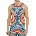 Pastel Ornament Mandala Print Men's Muscle Tank Top