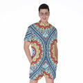 Pastel Ornament Mandala Print Men's Romper