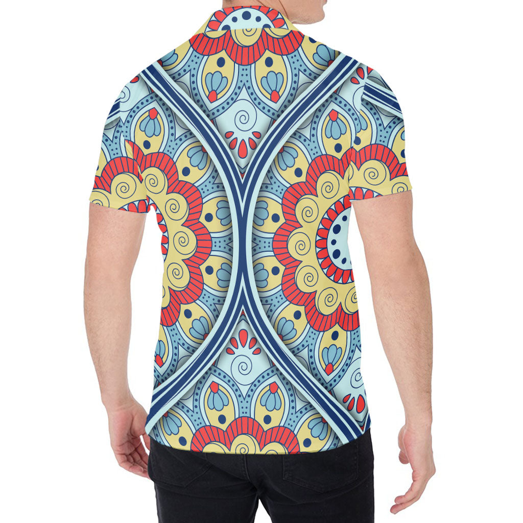 Pastel Ornament Mandala Print Men's Shirt