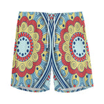 Pastel Ornament Mandala Print Men's Sports Shorts