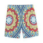 Pastel Ornament Mandala Print Men's Sports Shorts