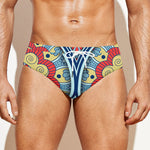 Pastel Ornament Mandala Print Men's Swim Briefs
