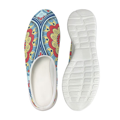 Pastel Ornament Mandala Print Mesh Casual Shoes