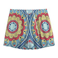 Pastel Ornament Mandala Print Mesh Shorts