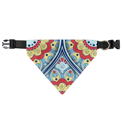 Pastel Ornament Mandala Print Over The Collar Dog Bandana