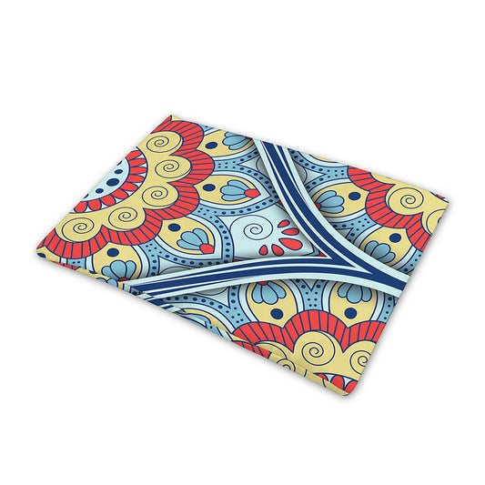 Pastel Ornament Mandala Print Pet Cooling Mat Cover