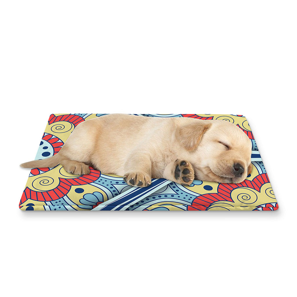 Pastel Ornament Mandala Print Pet Cooling Mat Cover
