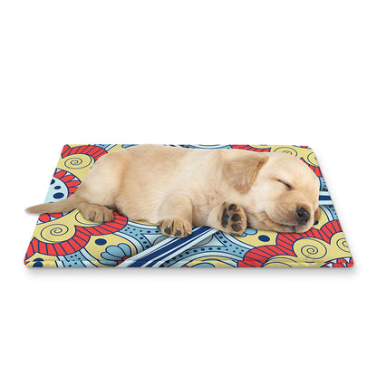 Pastel Ornament Mandala Print Pet Cooling Mat Cover