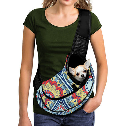 Pastel Ornament Mandala Print Pet Sling Carrier