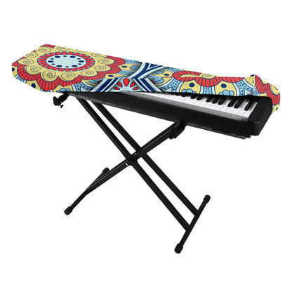 Pastel Ornament Mandala Print Piano Keyboard Cover